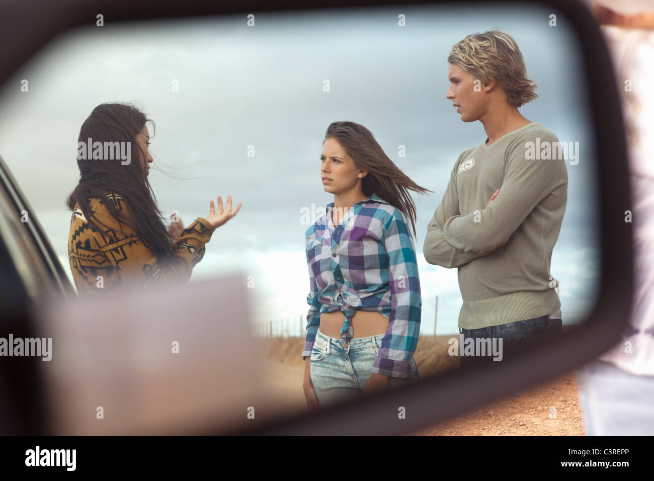 Friend explaining hi-res stock photography and images - Alamy