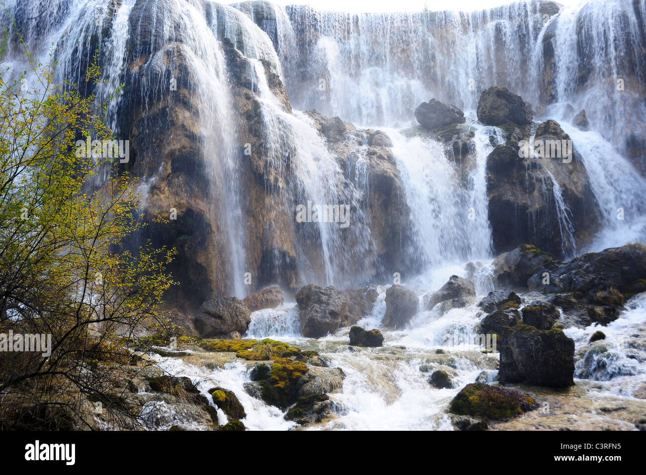 Waterfall in Jiuzhaigou, Sichuan province, China Stock Photo