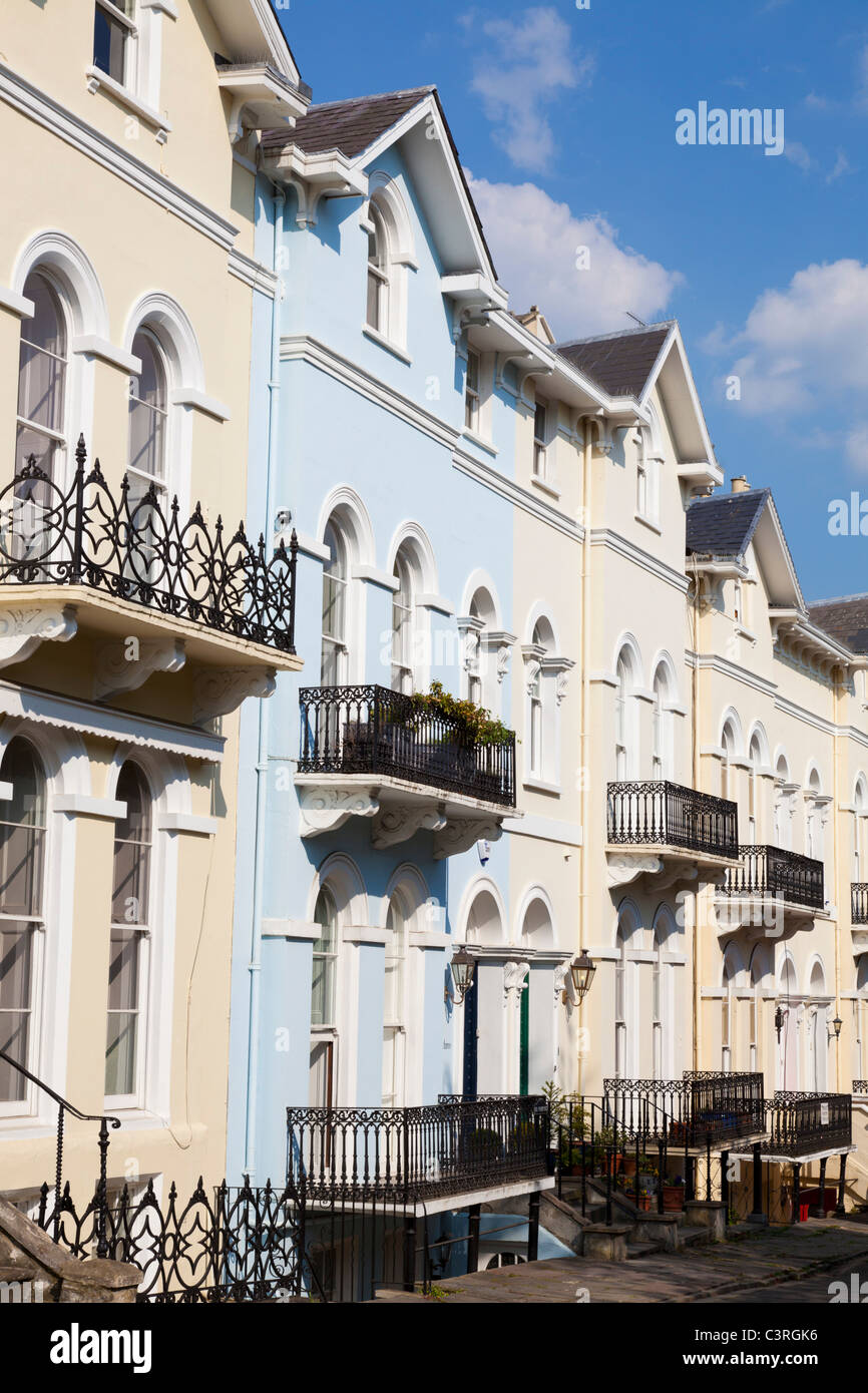 Terrace of houses Cheltenham Spa Gloucestershire England GB UK