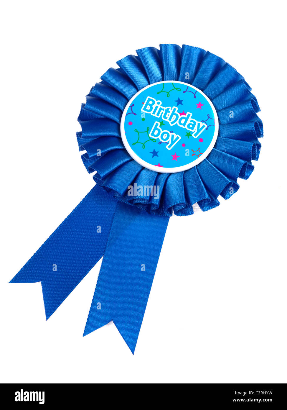 100th & Happy Birthday Birthday Glitz Blue 6" Badge age 13th