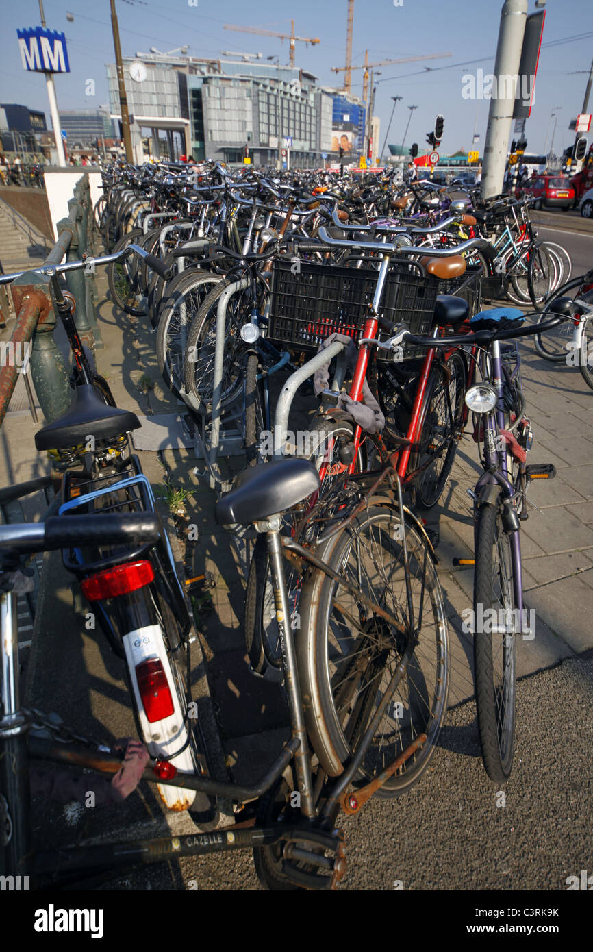ABANDONED BICYCLES AMSTERDAM HOLLAND 24 April 2011 Stock Photo