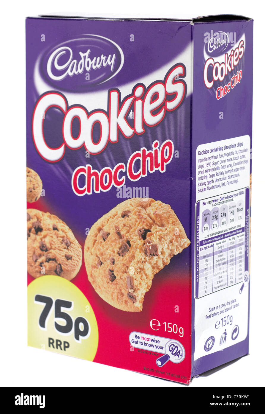 150 gram box of Cadbury choc chip cookies Stock Photo Alamy