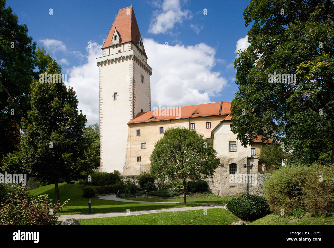 Austria, M├╝hlviertel, Freistadt, View of schloss freistadt Stock Photo