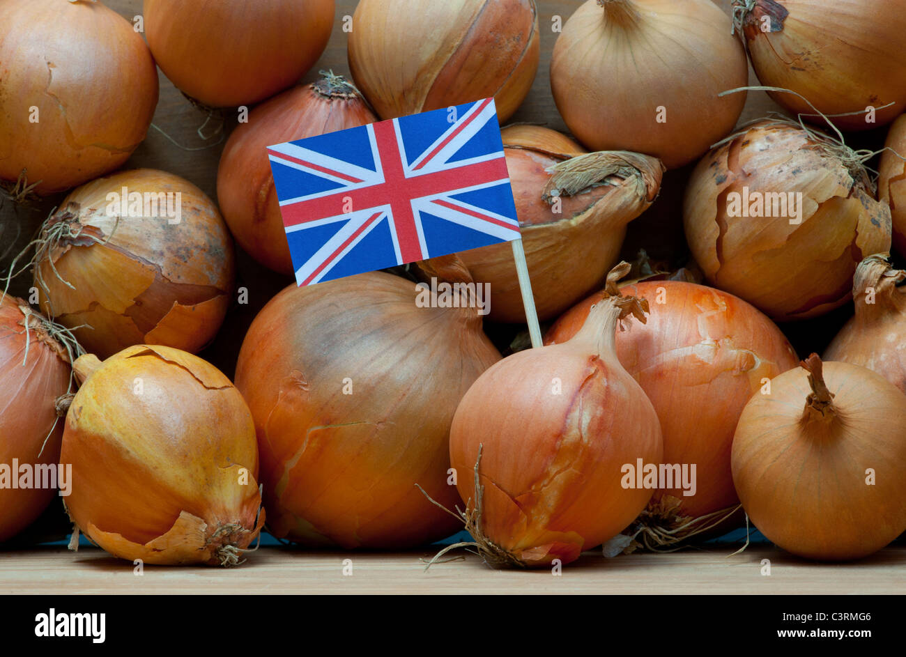 Display of raw onions Stock Photo