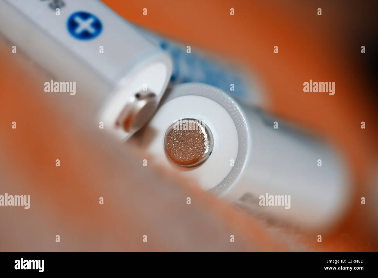 Zinc–carbon batteries, shallow DOF Stock Photo