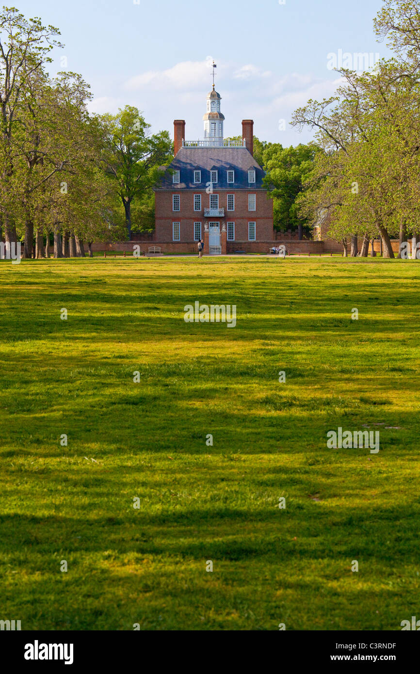 Governor's palace in Colonial Williamsburg, Virginia Stock Photo