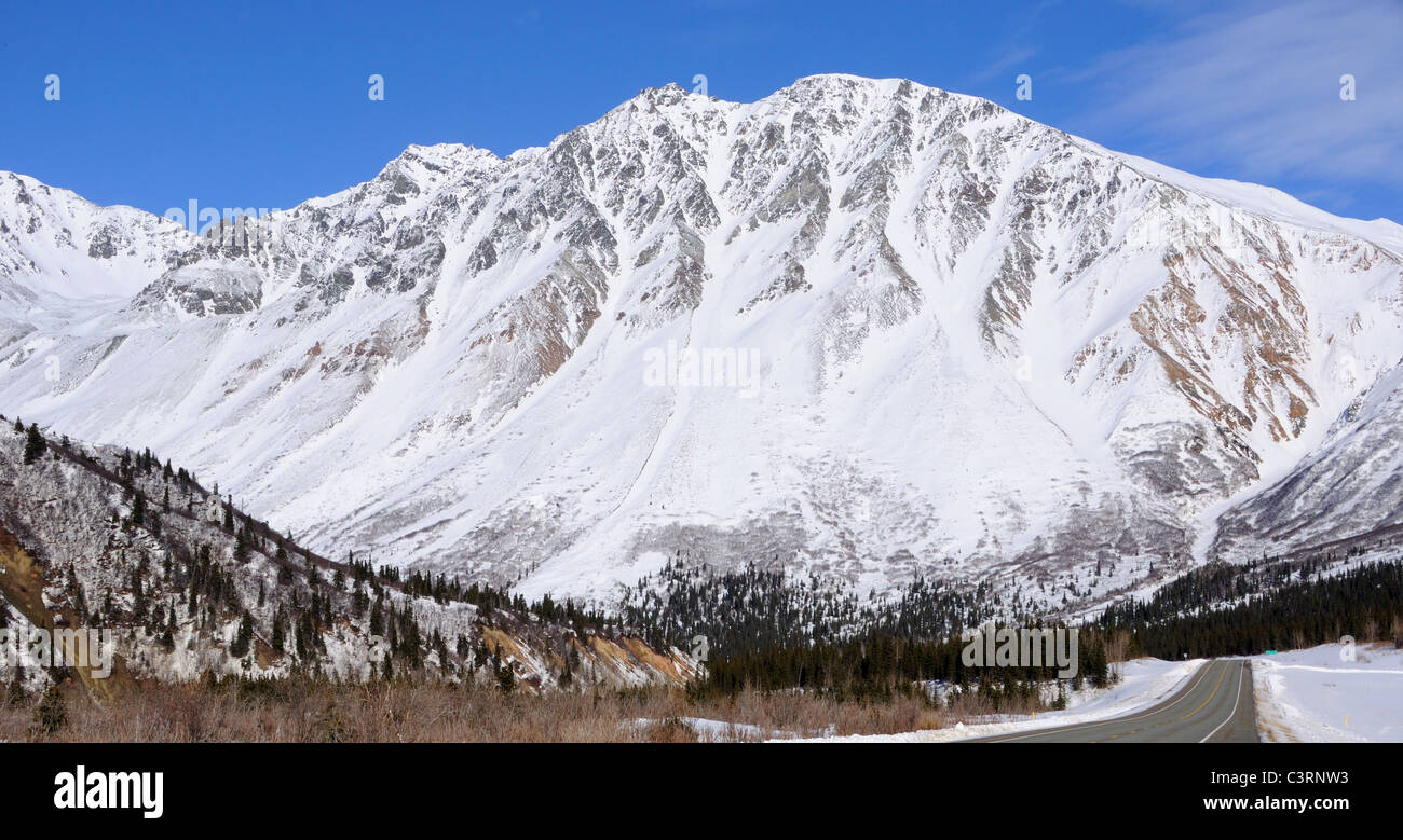 Rainbow Mountain in Alaska Range Stock Photo