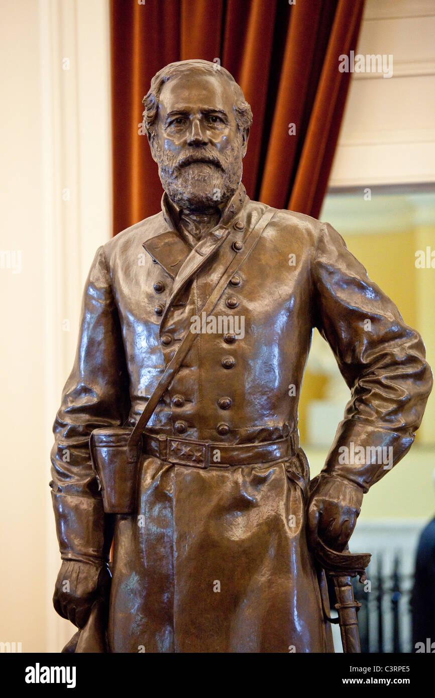 Robert E Lee, Old House Chamber, state capitol building, Richmond, VA Stock Photo