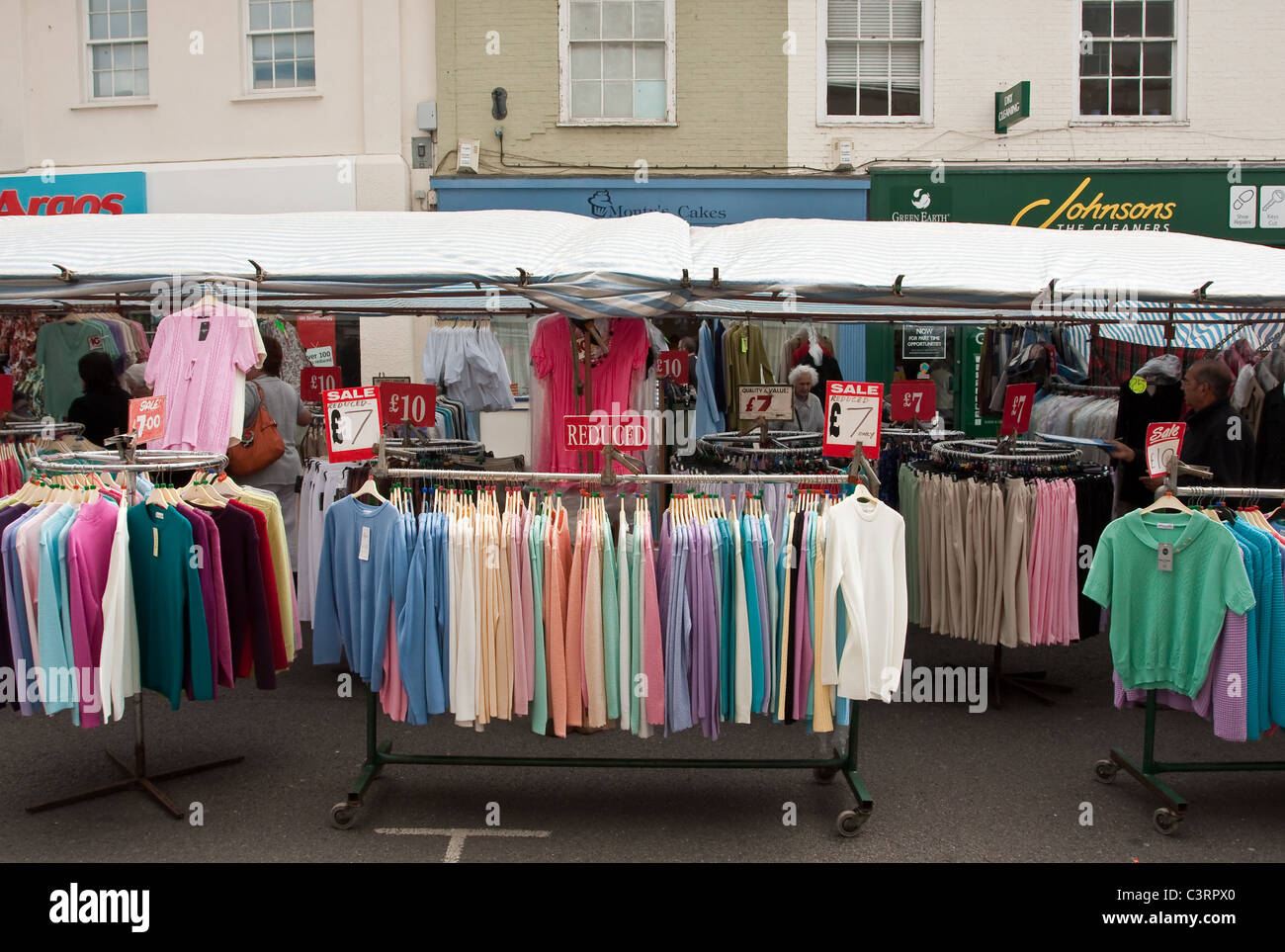 Market day in Bury St Edmunds Stock Photo Alamy