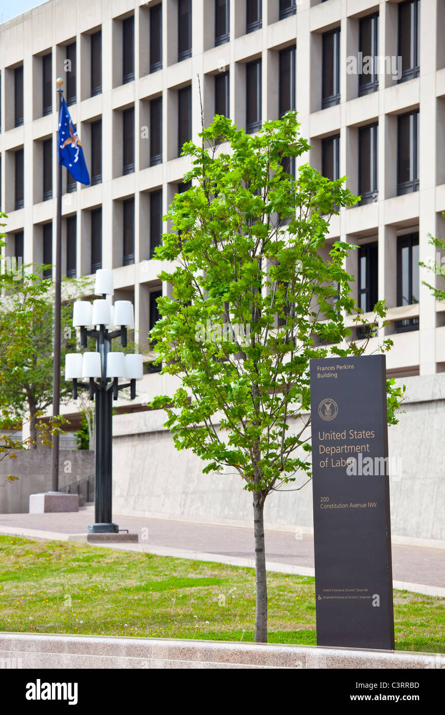 Frances Perkins Deparment of Labor Building, Washington DC Stock Photo