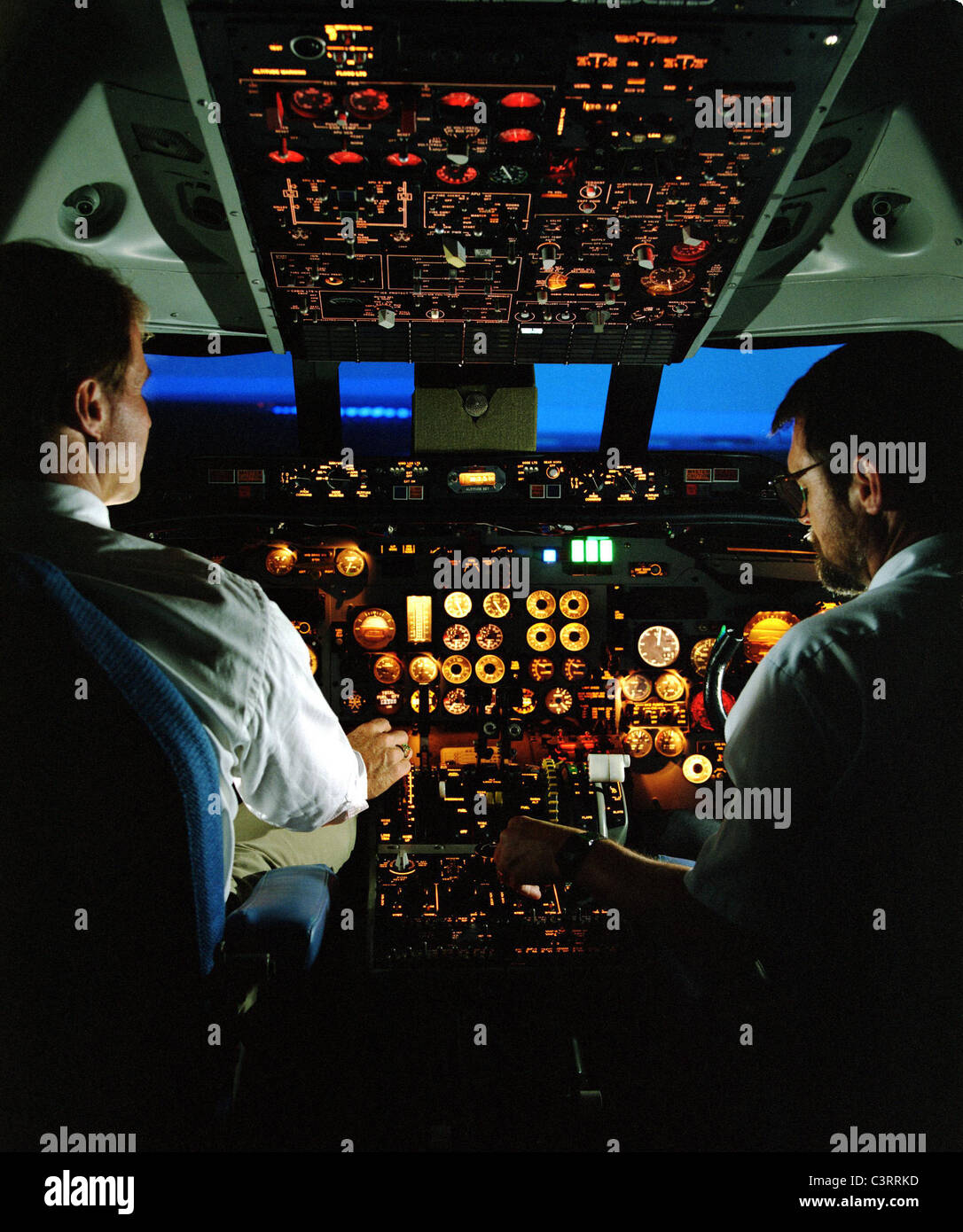 DC-9 Flight Simulator Stock Photo