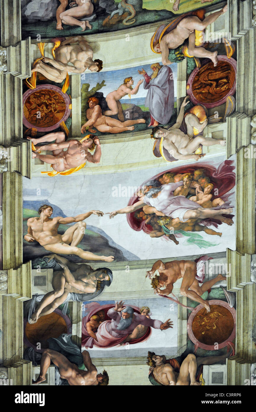 Artwork At The Vatican Museums The Sistine Chapel Ceiling
