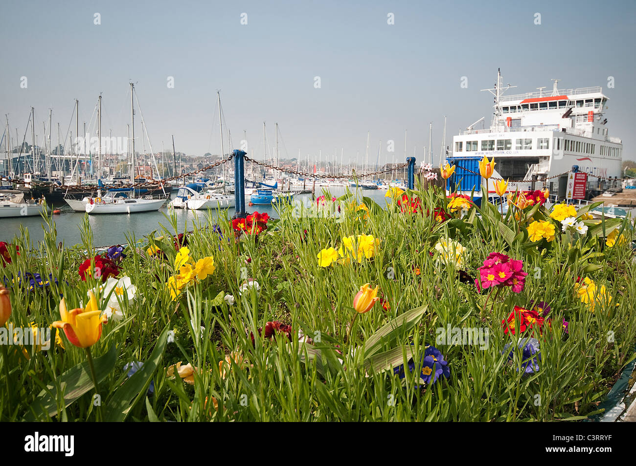 Isle wight ferry lymington harbour hi-res stock photography and images ...