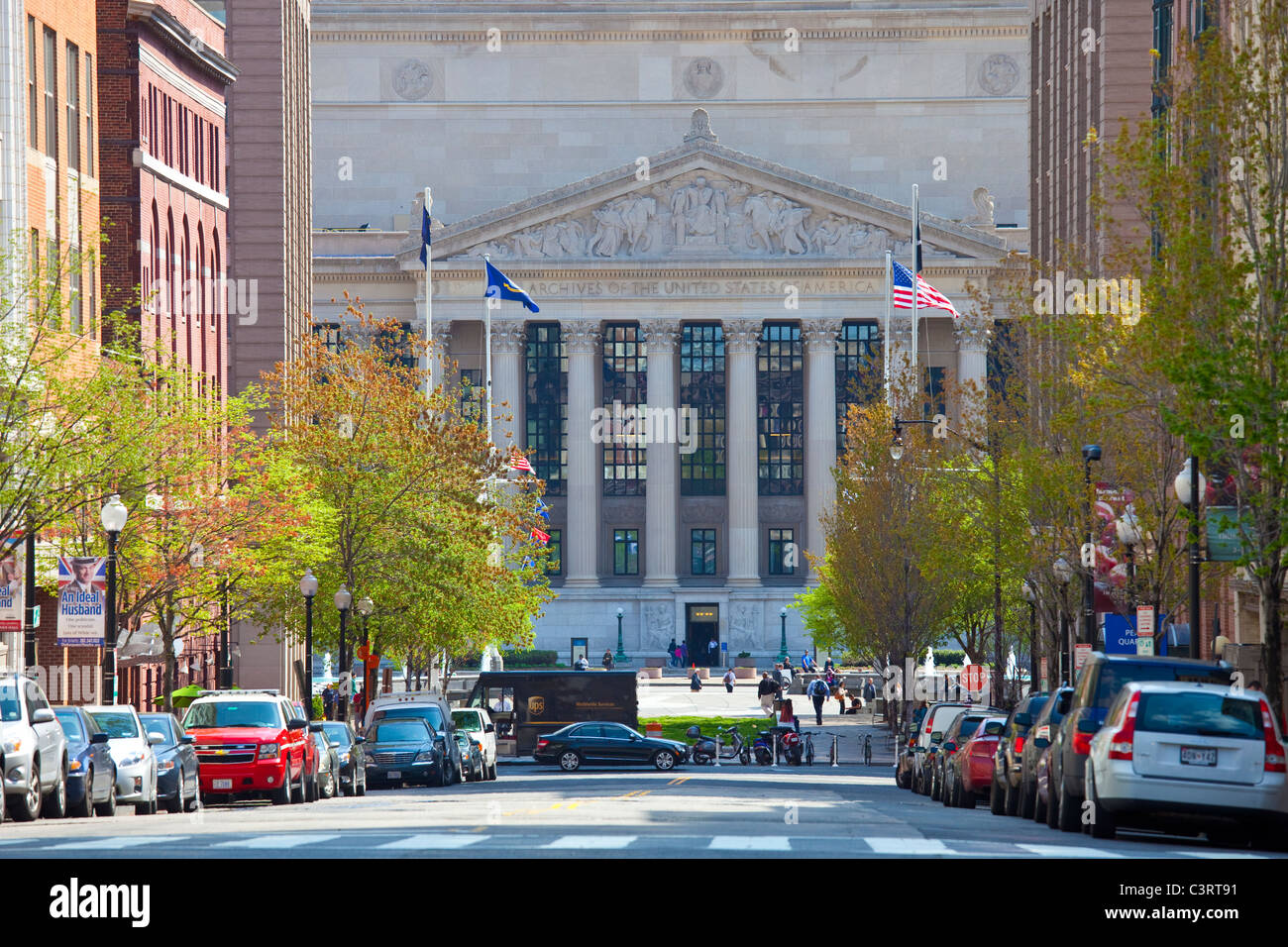 National Archives building, Washington DC Stock Photo - Alamy