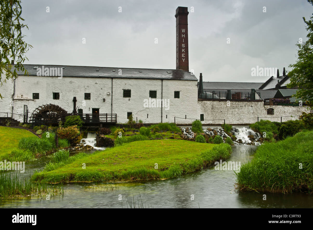 stormy clouds over whiskey factory in Kilbeggan, Ireland Stock Photo Alamy