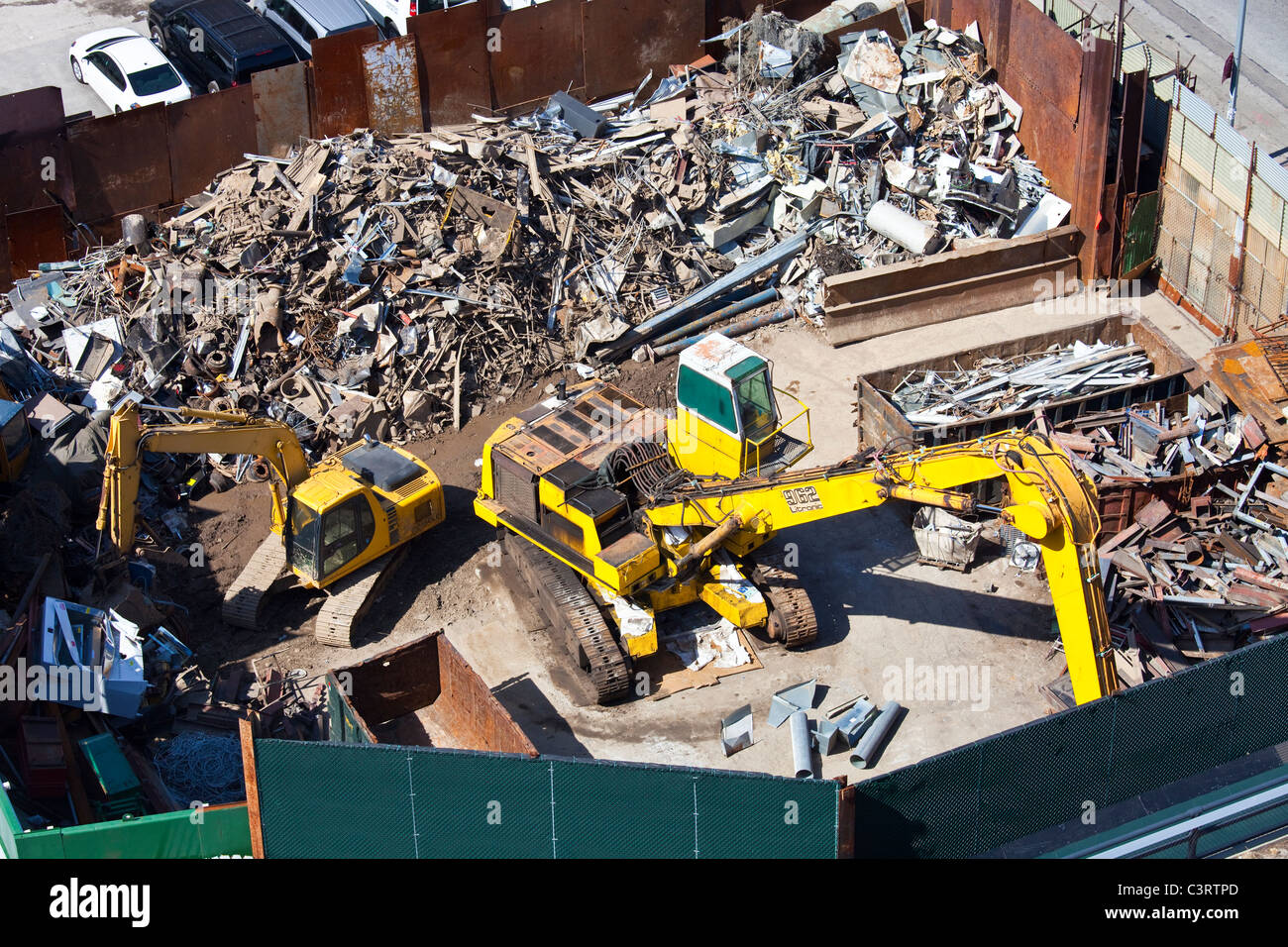 Metal recycling center, Manhattan, New York City Stock Photo