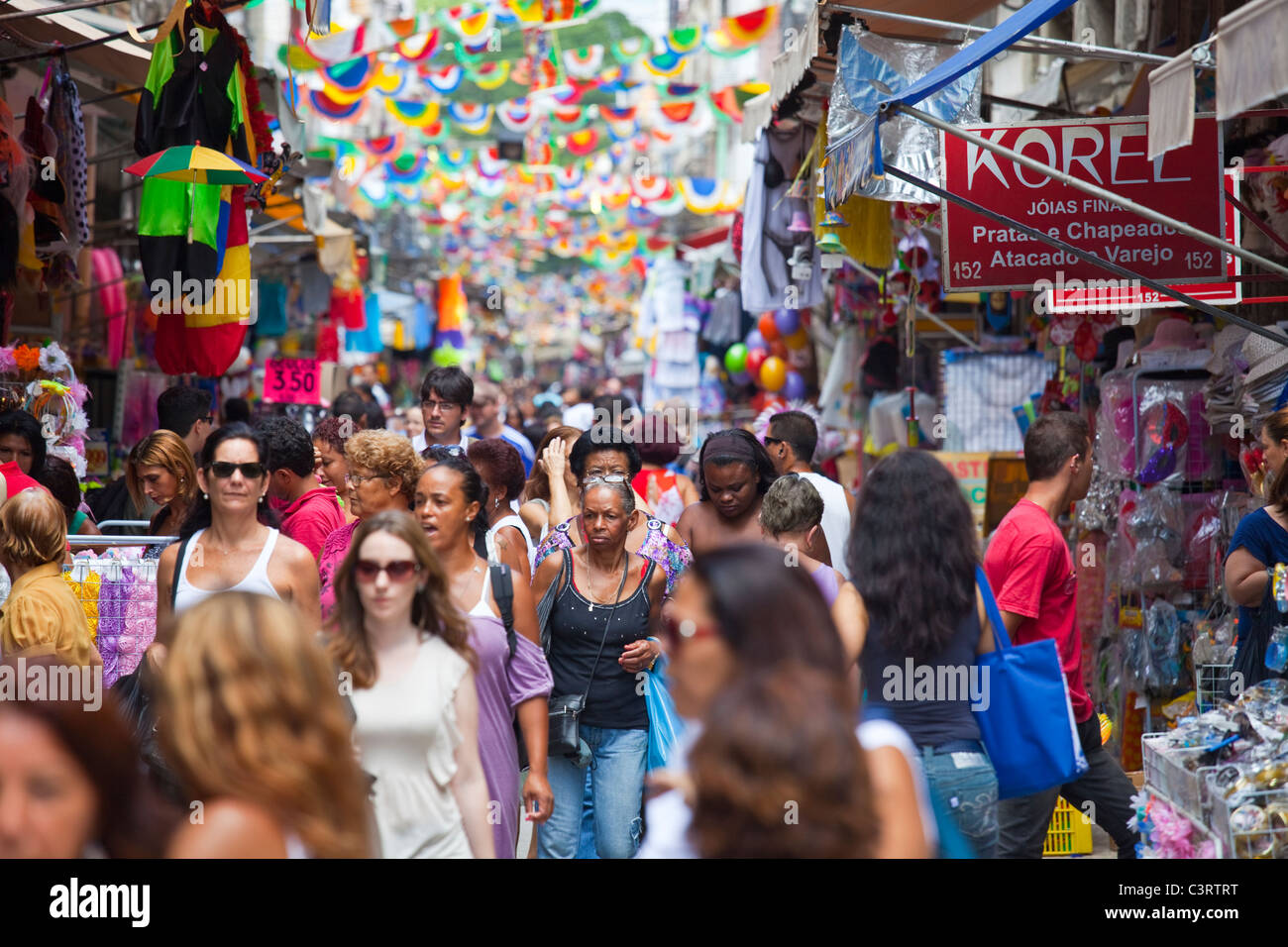 Carnaval in Saara, Rio de Janeiro, Brazil Stock Photo