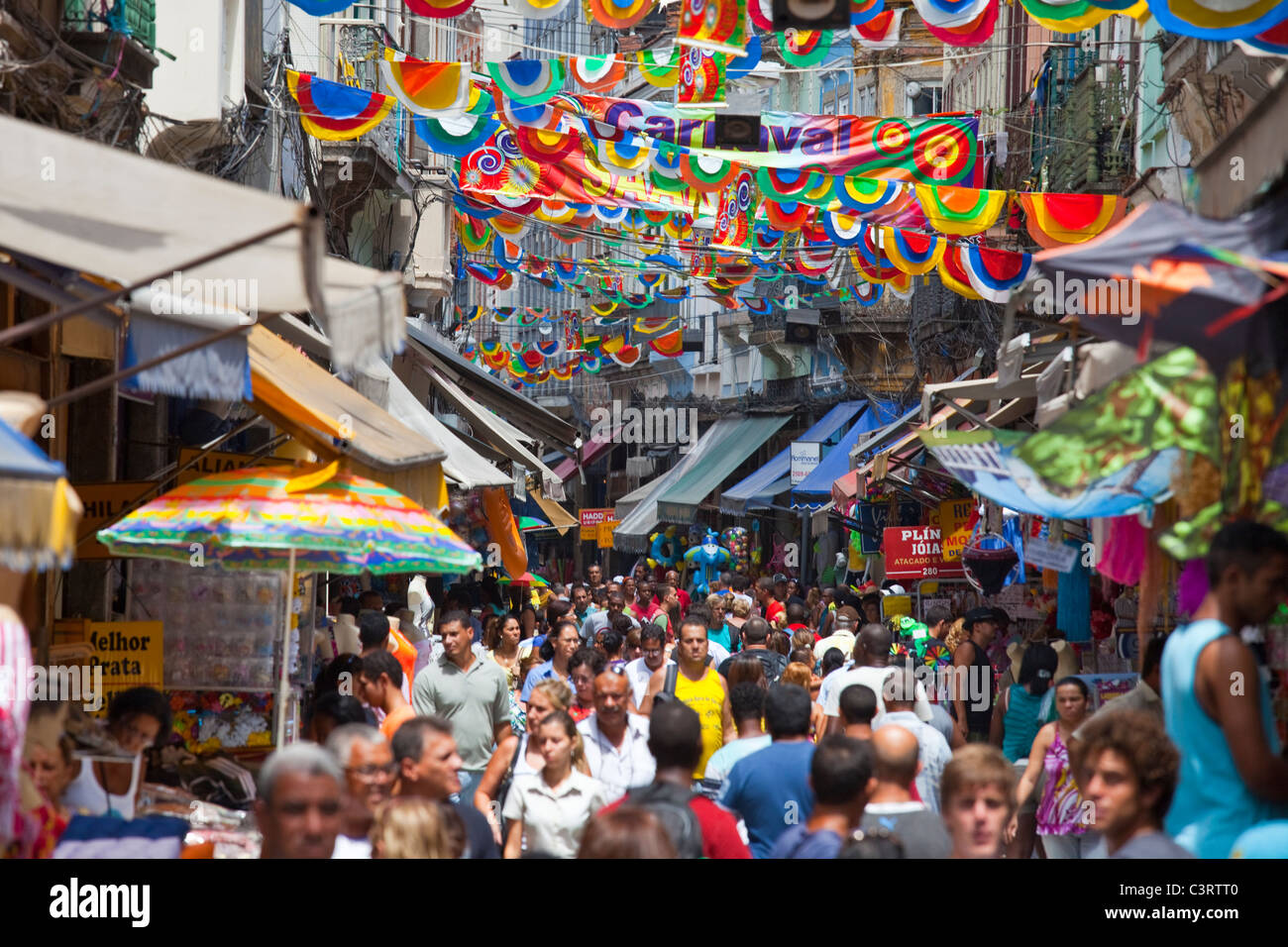 Carnaval in Saara, Rio de Janeiro, Brazil Stock Photo