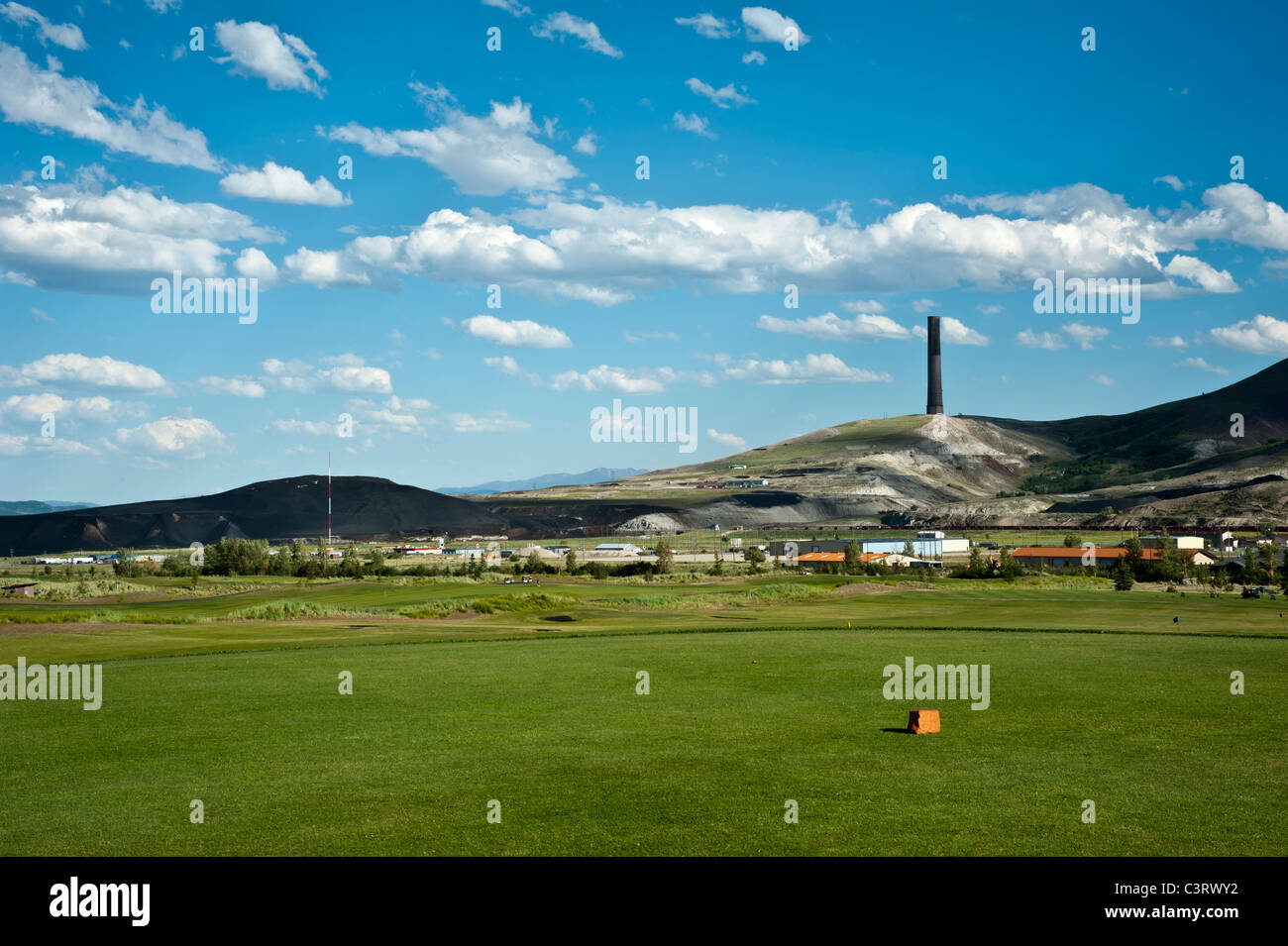 Smelter Stack As Seen From Old Works Golf Course In Anaconda