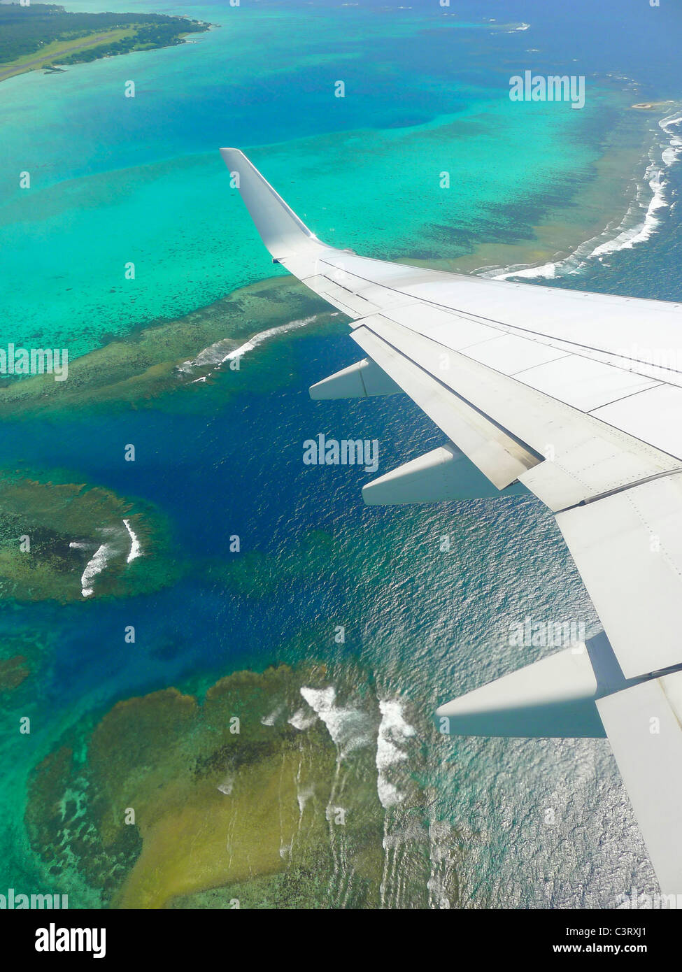 Airplane, South Pacific Stock Photo