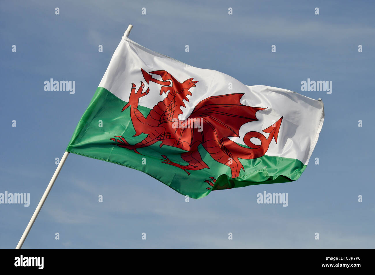 Welsh Flag Stock Photo