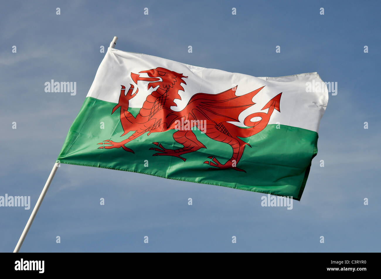 Welsh Flag Stock Photo
