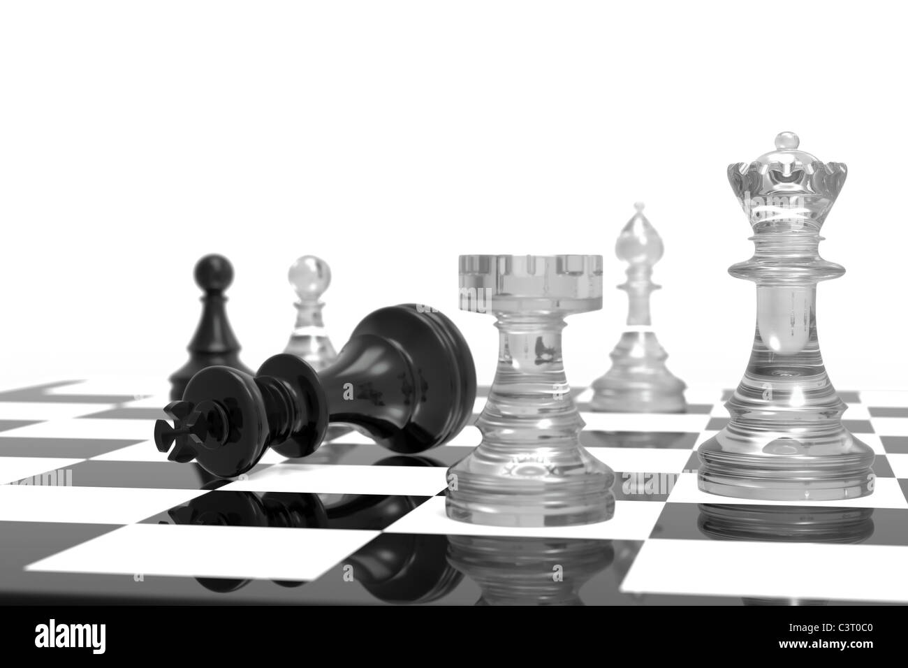 Chess Checkmate Stock Photo - Download Image Now - Chess, Strategy, Black  And White - iStock