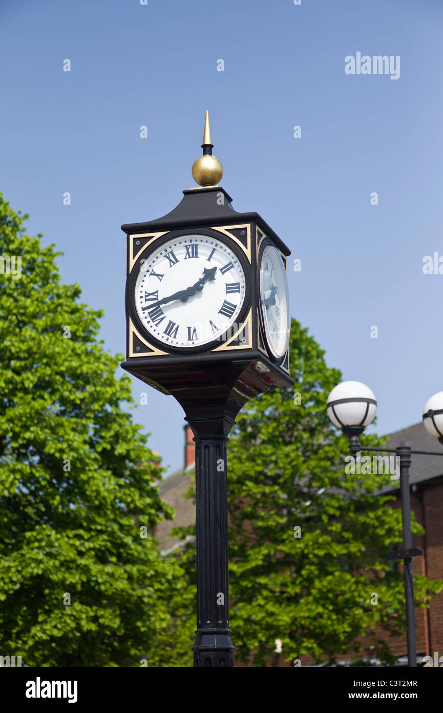 Town clock in Worksop Nottinghamshire UK Stock Photo