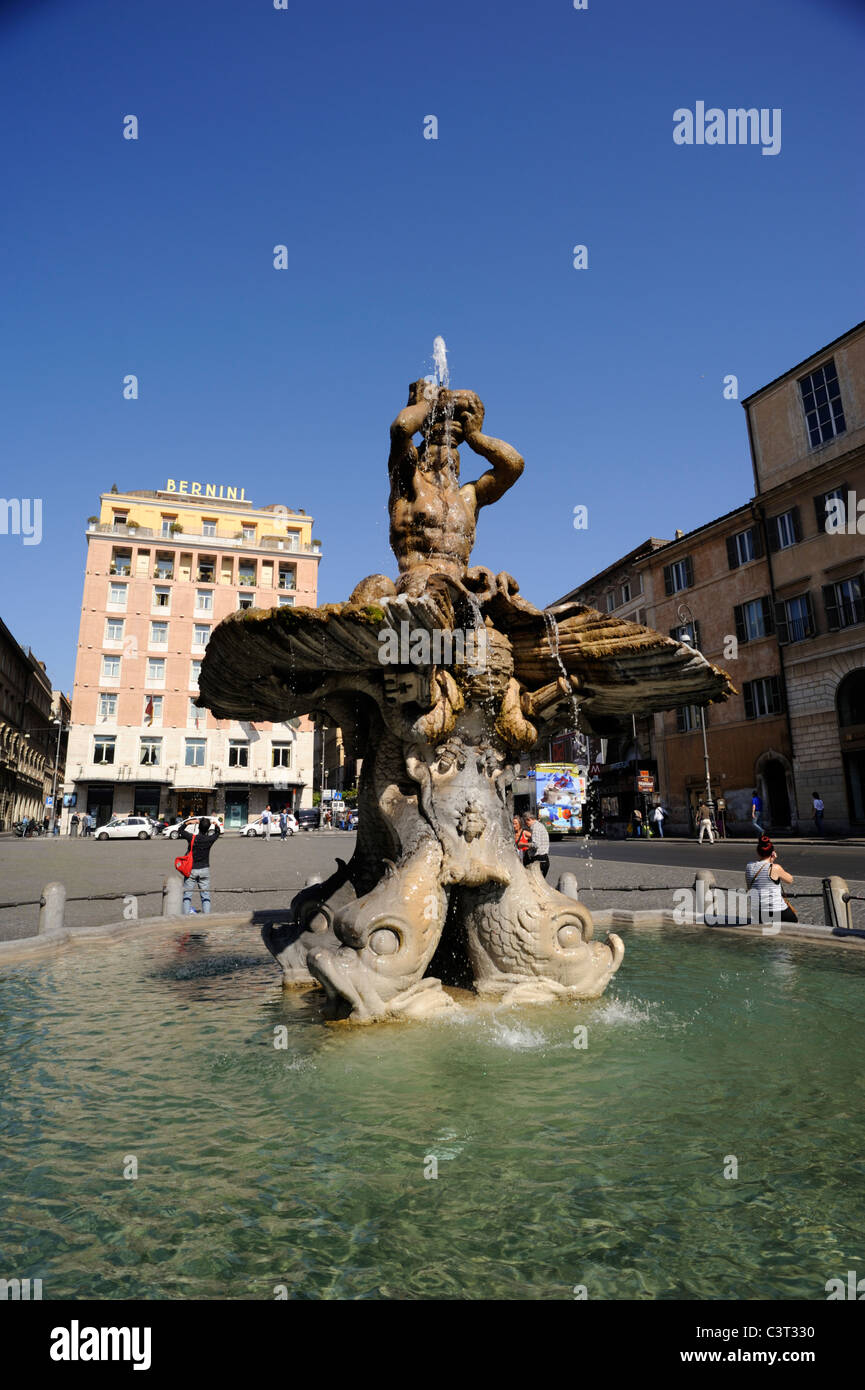 Italy, Rome, Piazza Barberini, Triton fountain Stock Photo