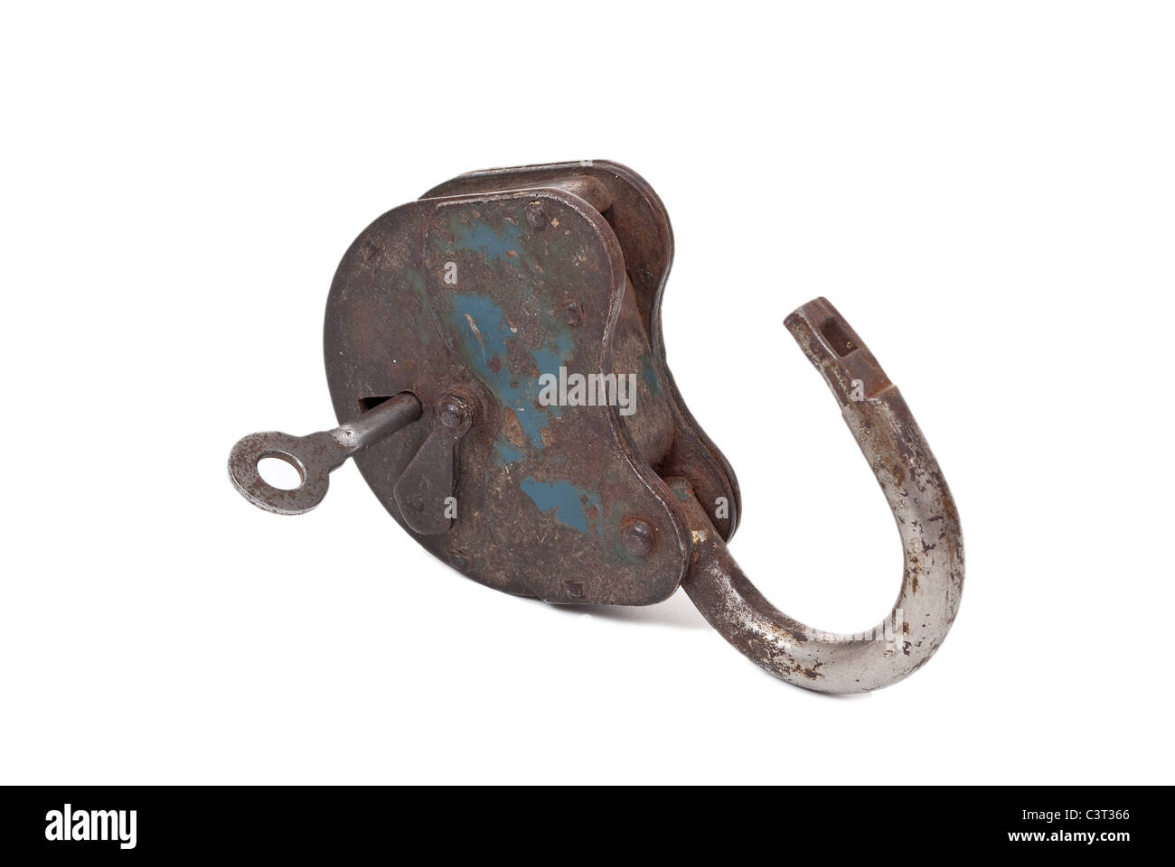 Opened lock and key Stock Photo - Alamy