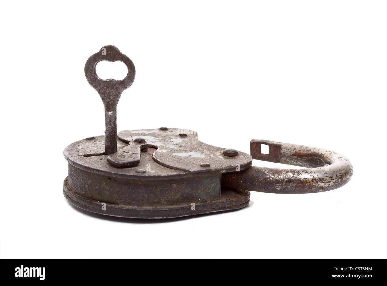 Opened lock and key Stock Photo - Alamy