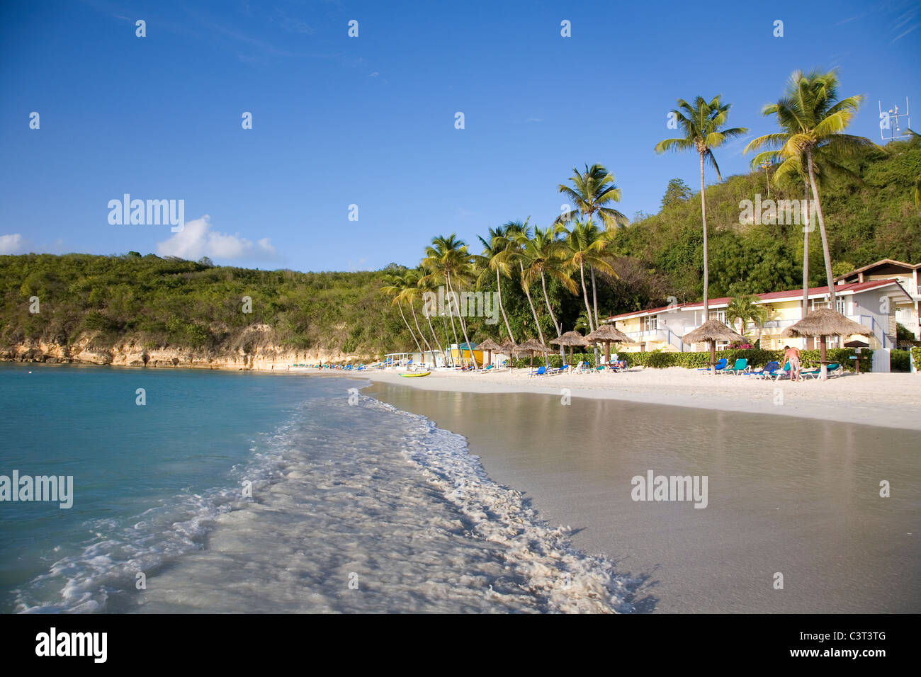 Dickenson Bay Beach in Antigua Stock Photo