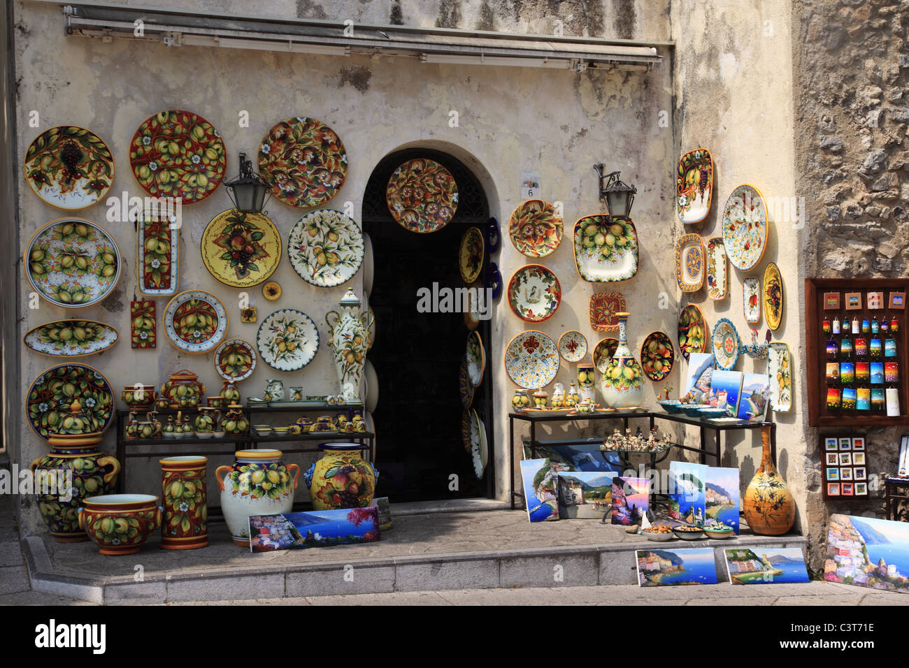 A ceramics shop in Ravello, Italy Stock Photo Alamy