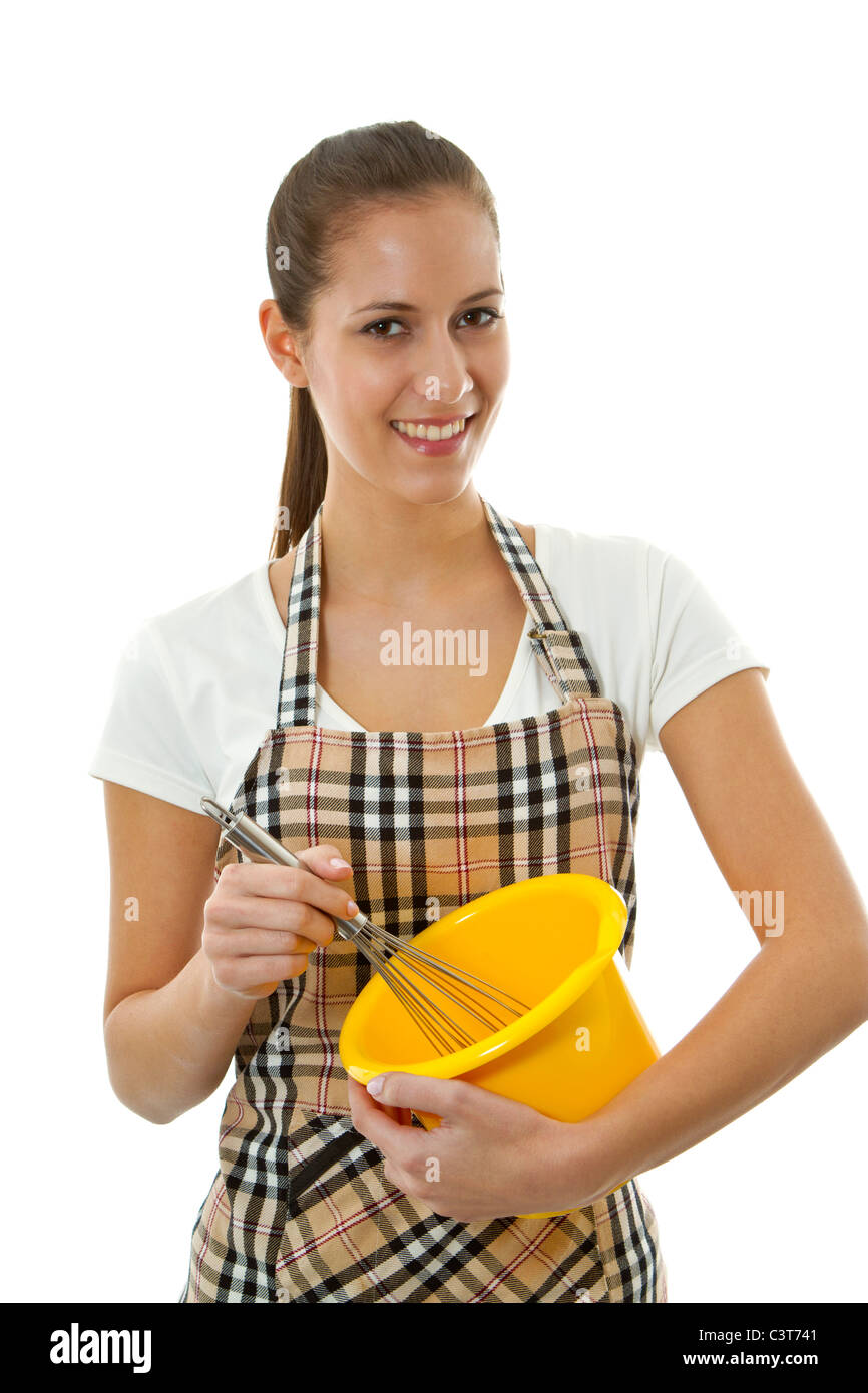 Woman working in the kitchen Stock Photo