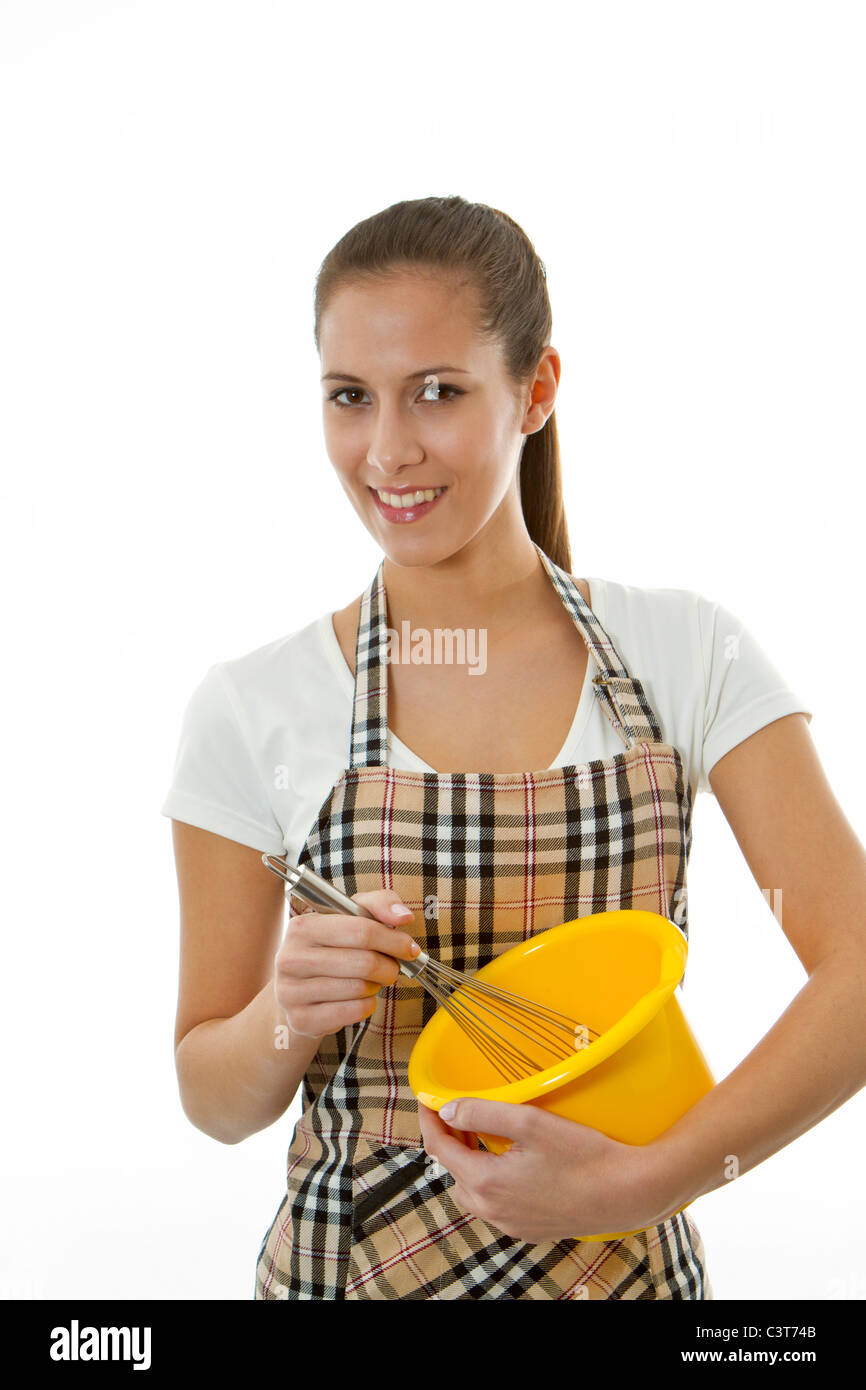 Woman working in the kitchen Stock Photo