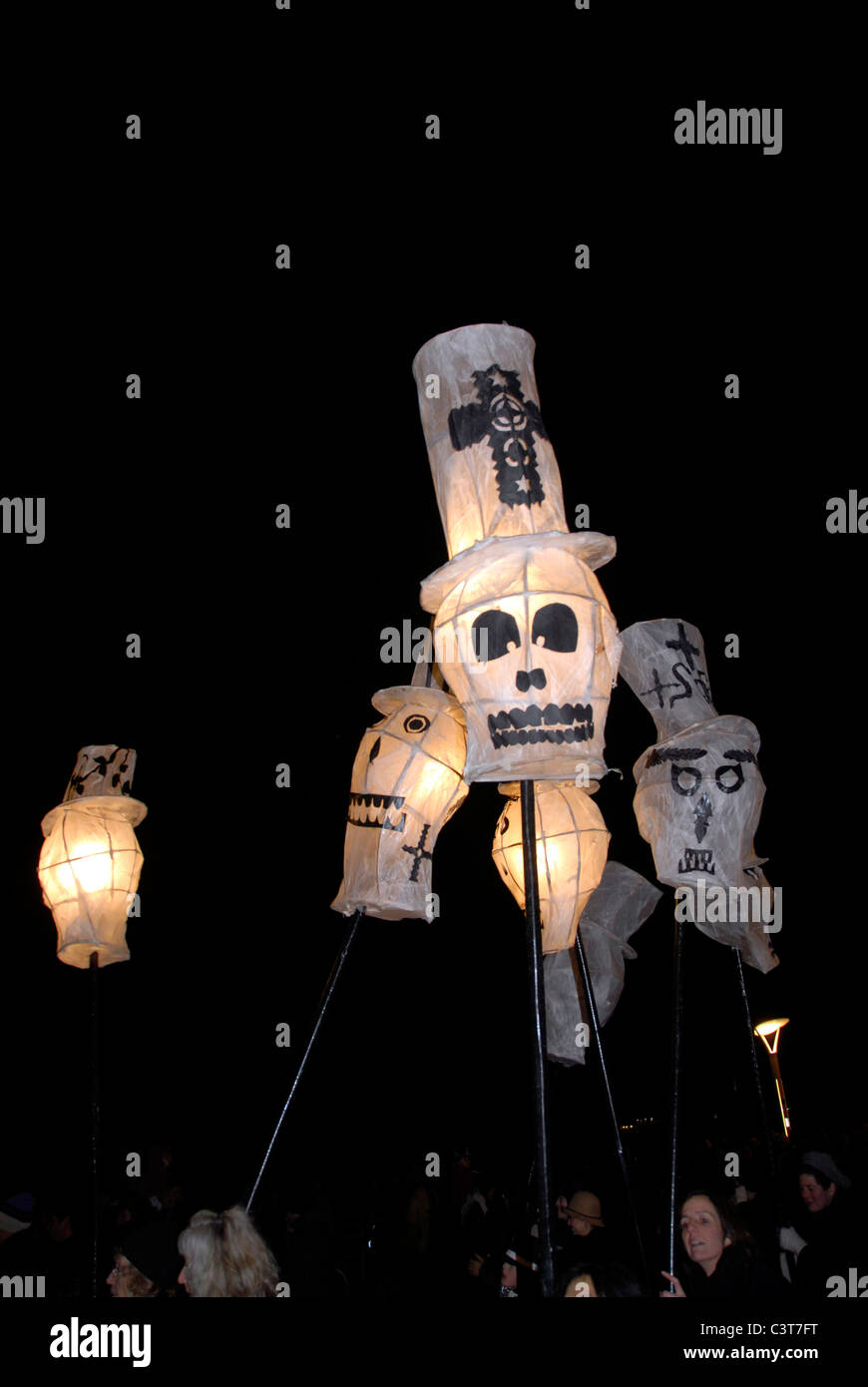 The Burning of the Clocks Parade held annually in Brighton to mark the