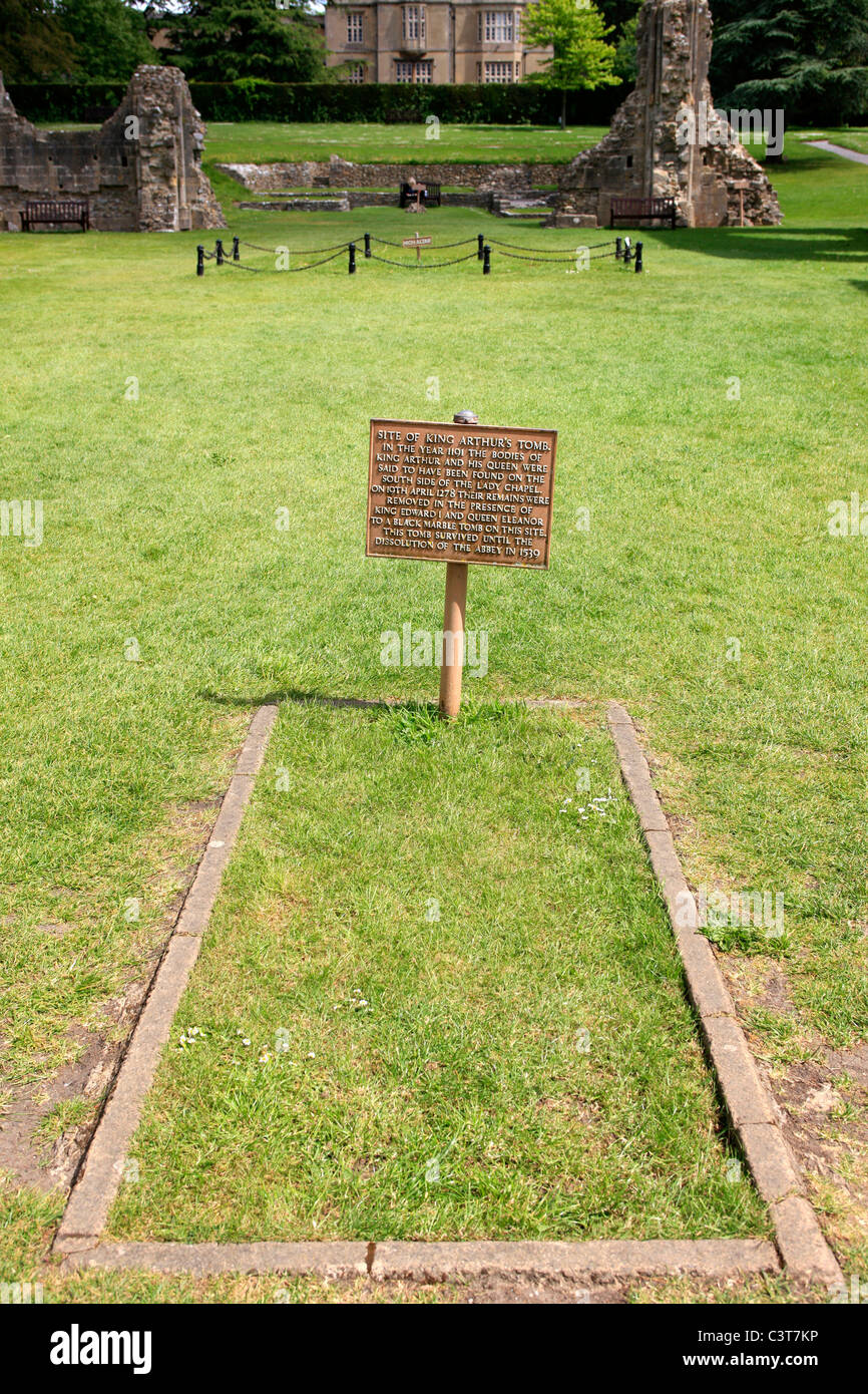 The Grave site of King Arthur and his Queen at Glastonbury