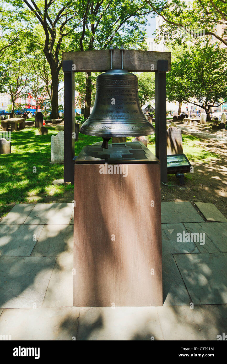 Bell of Hope, St Paul's Chapel, New York Stock Photo