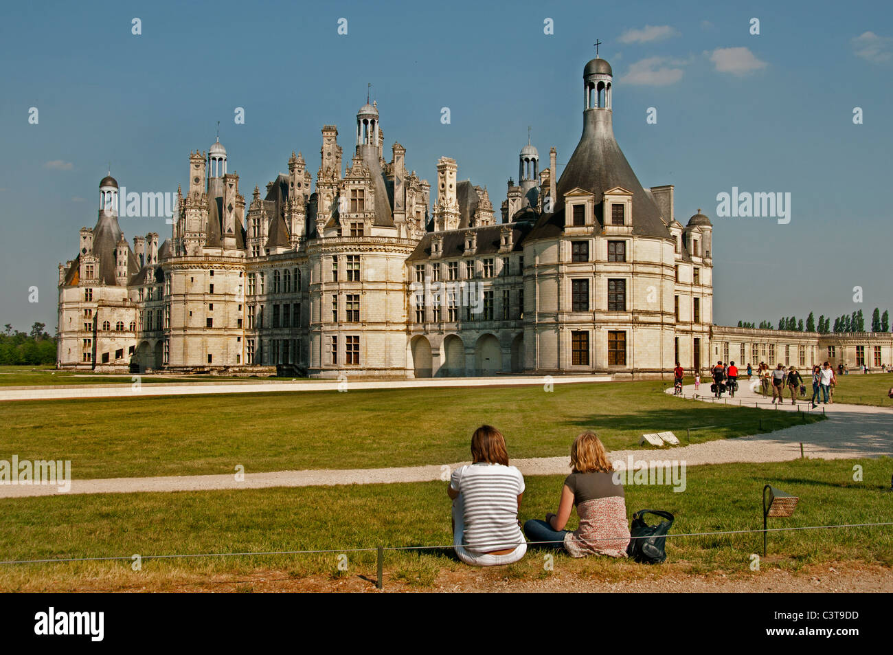 The Royal Chateau at Chambord, Loir et Cher Castle  Loire France Stock Photo