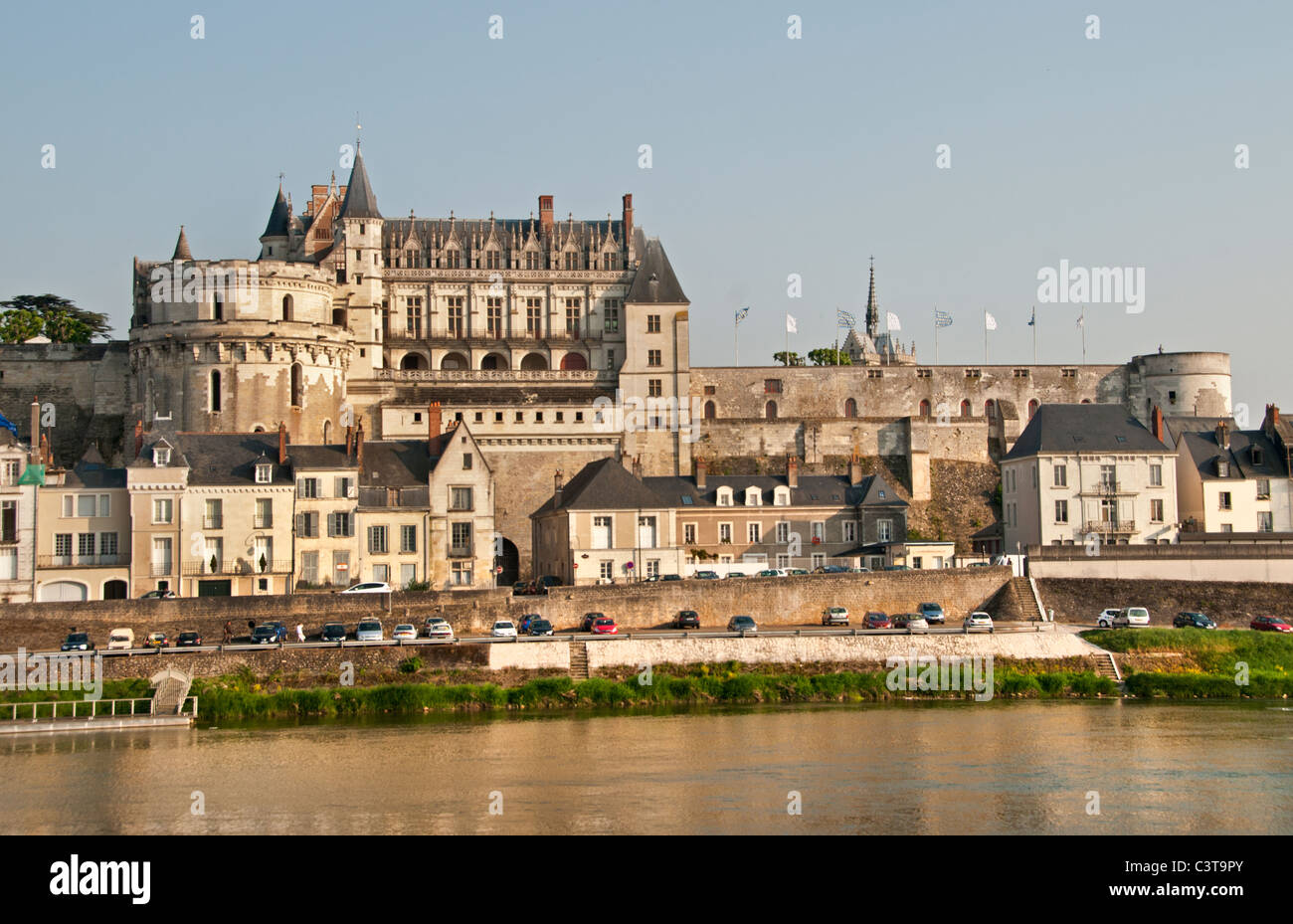 Amboise France French Chateau river Loire castle Stock Photo