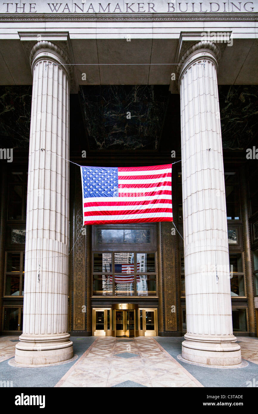 Wanamaker building entrance, Philadelphia Stock Photo