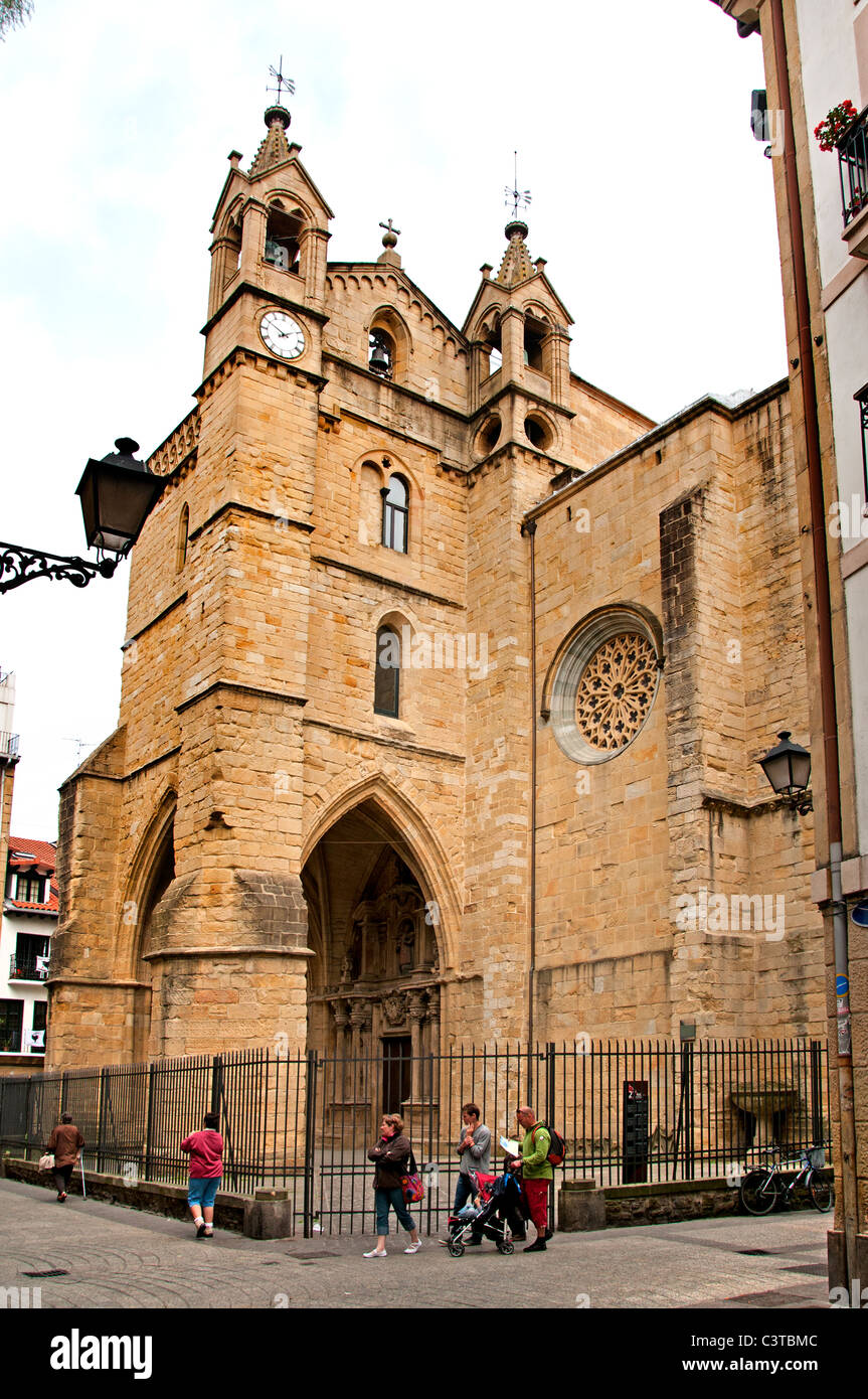 San Vicente Church Gothic San Sebastian Spain Basque Country Stock ...