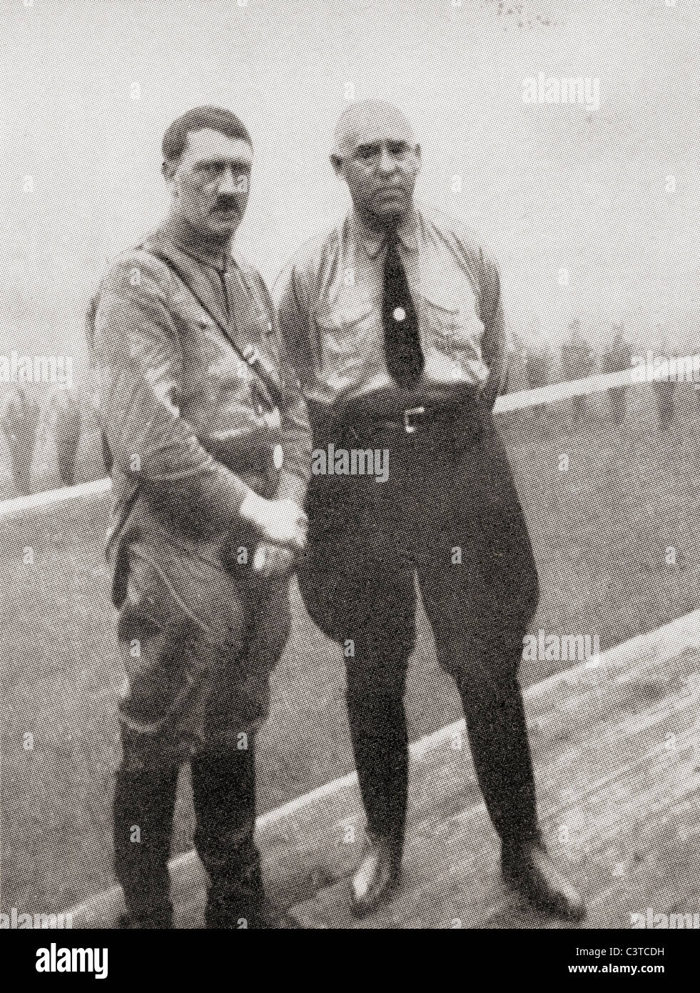 Adolf Hitler and Gregor Strasser. Stock Photo