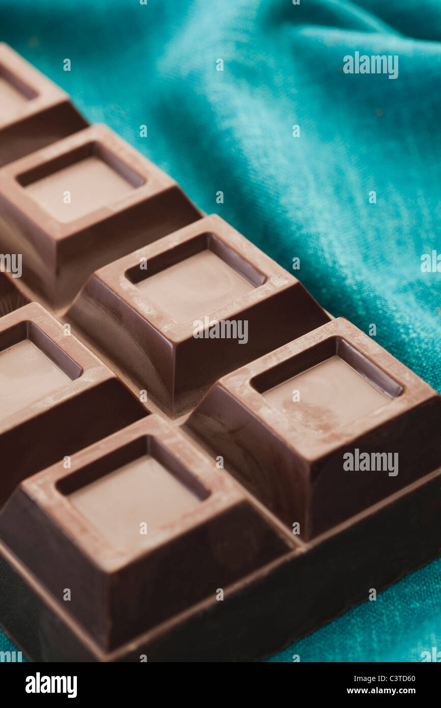 Close up of bar of chocolate Stock Photo - Alamy