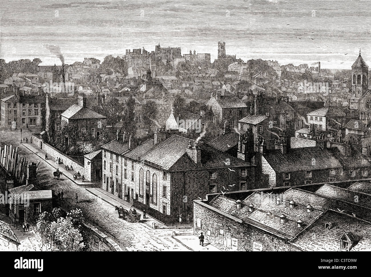 Lancaster, Lancashire, England in the late 19th century Stock Photo Alamy