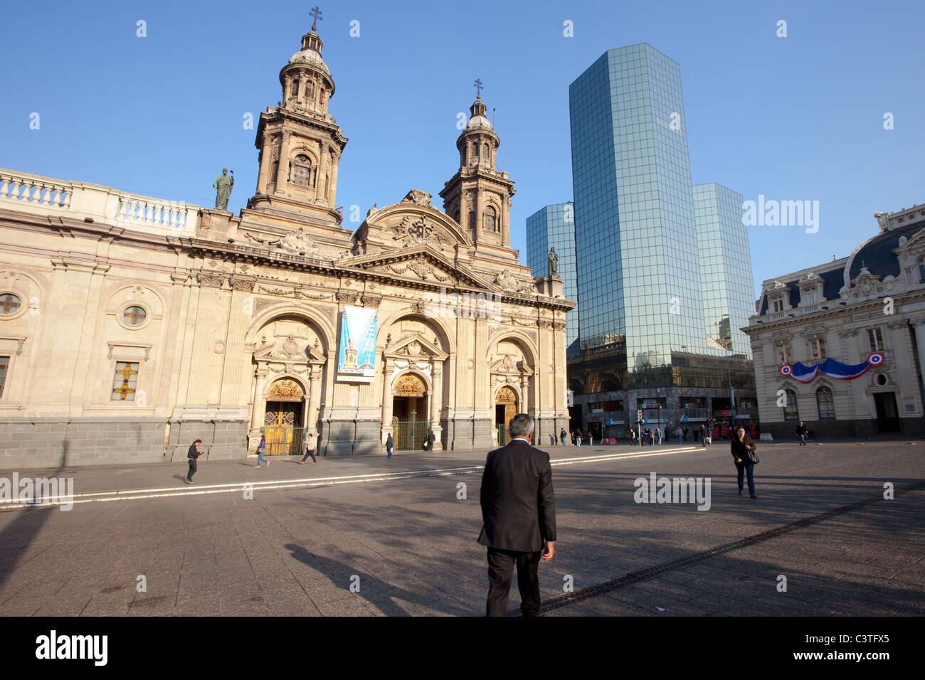 The Cathedral of Santiago de Chile Stock Photo
