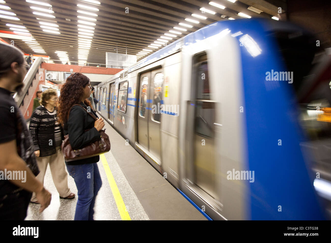 Subway station at Santiago de Chile Stock Photo