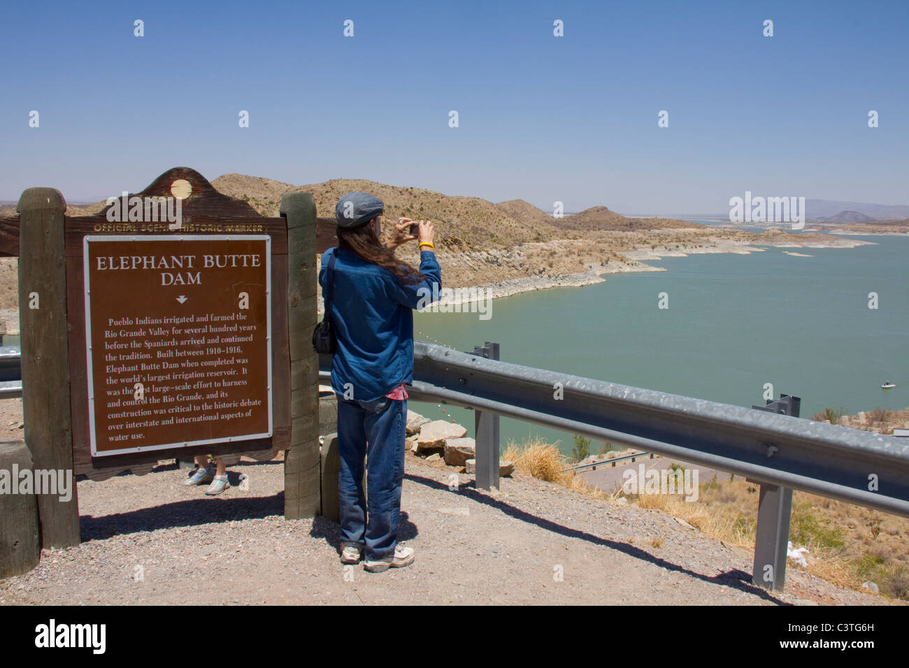 damsite, Elephant Butte Reservoir, near Truth or Consequences, NM Stock