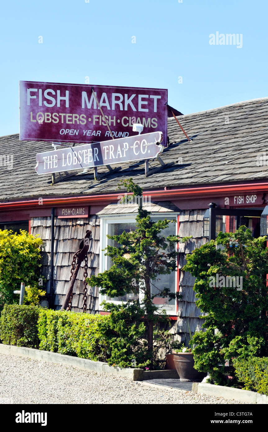 Exterior of fish market on Cape Cod. USA Stock Photo Alamy