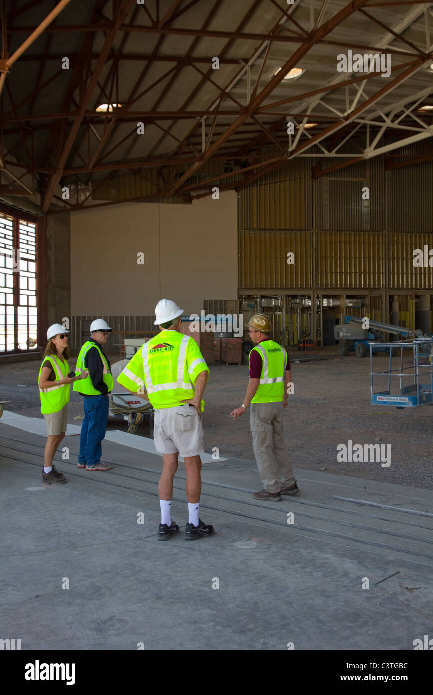 Virgin Galactic Terminal Hangar Facility at the world's first commercial spaceport, near Truth or Consequences, New Mexico Stock Photo